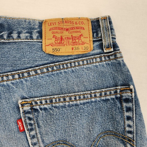 USA LEVI'S 550 VINTAGE Unisex Relaxed Fit  Baggy High Rise Jeans Size W36 L30. - Picture 7 of 16